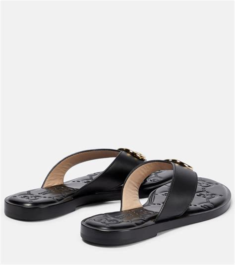 gucci women's interlocking g thong sandal|Gucci thong sandals women's.